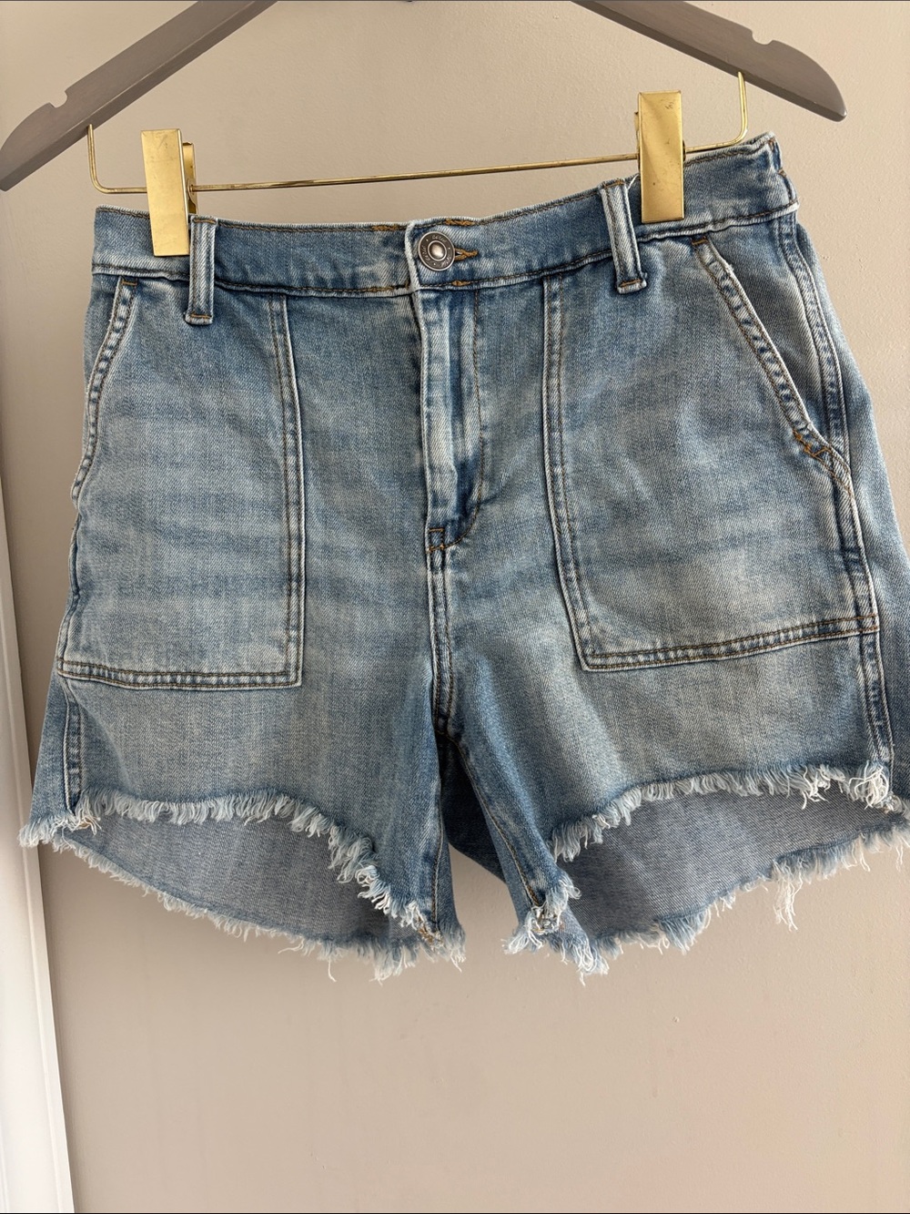 Aerie Lightwash Daydream Denim Shorts Size Small